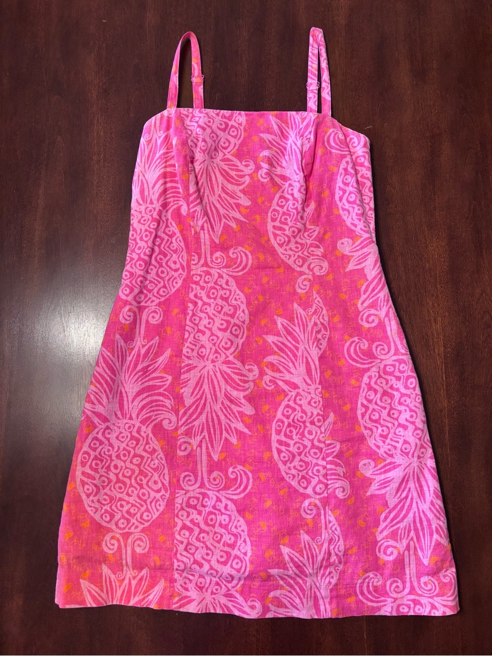 Lilly Pulitzer Pink & Orange Pineapple Print Sundress
